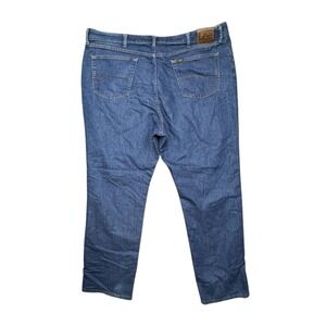 Lee Jeans Mens 46x34 Blue Regular Fit Straight Leg Denim Pants 2102046